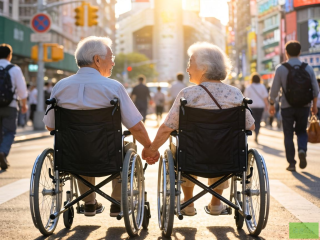 轮椅相伴，共享美好生活时光