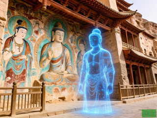 莫高窟壁画数字重现，跨越时空的文化交流之旅