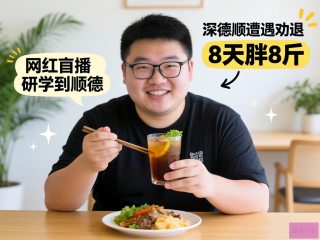 网红博主顺德研学之旅遭遇劝退，8天增重8斤引发行业反思