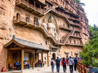 麦积山石窟焕新升级，增设休息区提升游客体验