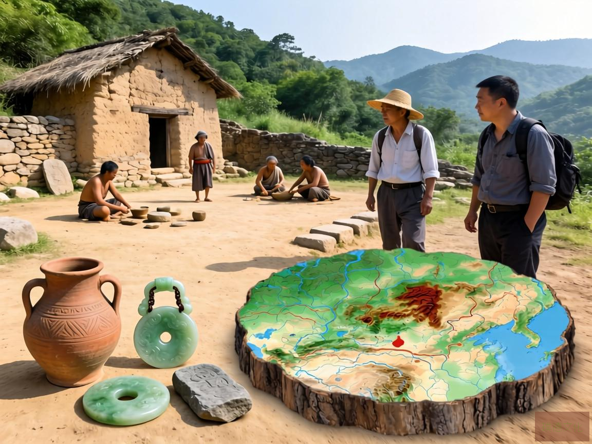 在大溪文化遗址旁，一片静谧的地理切片映入眼帘。这里，古老的文明与现代的探索交织，讲述着一段跨越千年的故事