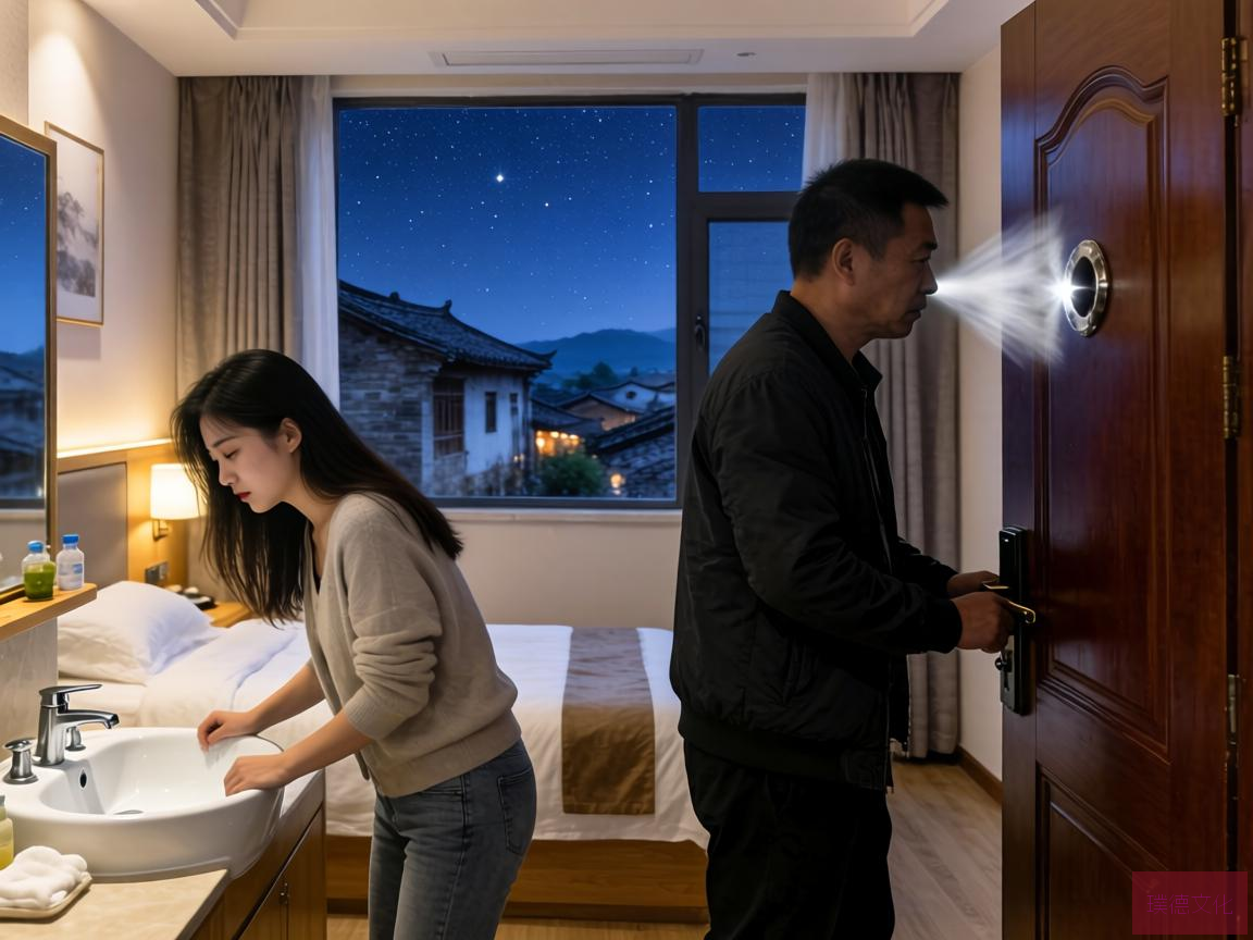 夜幕低垂，女子疲惫地抵达这座古城，选择了一家口碑不错的酒店安顿下来。洗漱完毕，她透过窗户望着星空，思绪飘向远方的家乡。忽然，一阵急促的敲门声打破了夜的宁静