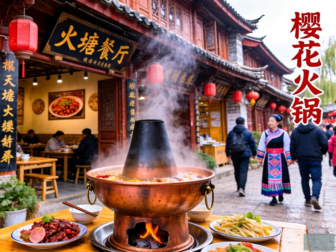 在丽江古城的繁华中，一家名为樱花餐厅的特色餐厅悄然兴起，以其独特的火塘火锅成为了冬季的爆款美食。这里，不仅有着浓郁的民族文化氛围，更将传统与时尚巧妙融合，为游客带来一场视觉与味觉的双重盛宴