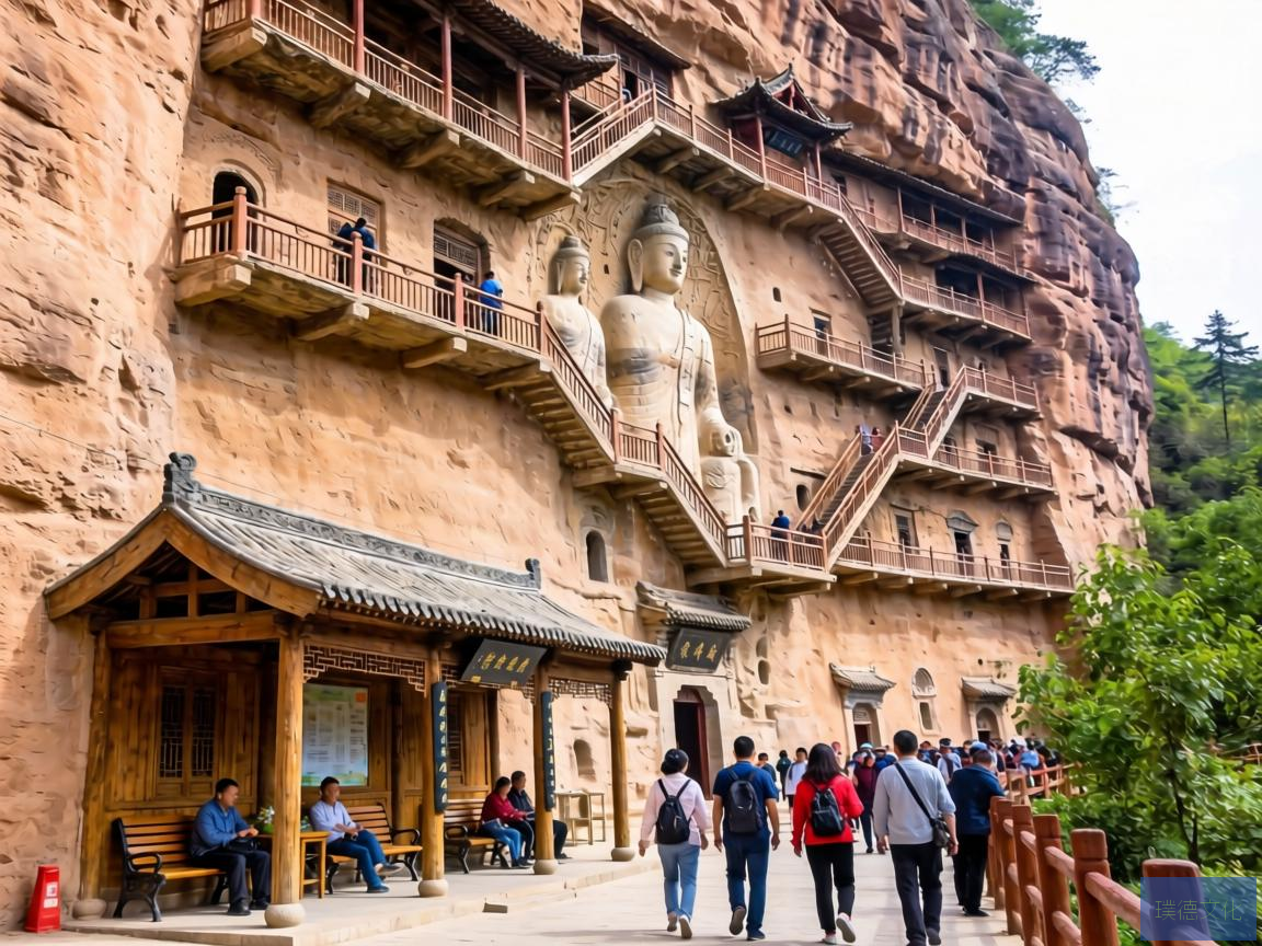 麦积山石窟，这座历史悠久的艺术宝库，不仅是中华民族文化的瑰宝，也是世界文化遗产的重要组成部分。为进一步提升游客参观体验，麦积山石窟景区近日增设了休息区，旨在为游客提供一处温馨舒适的歇脚之地