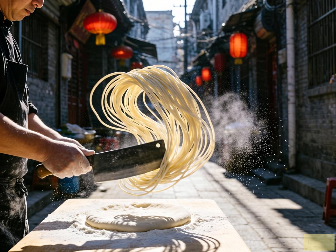 山西刀削面，面团飞舞的功夫秀